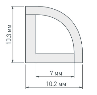 Угловой пластиковый профиль для светодиодной ленты WPH-KANT-H10-2000