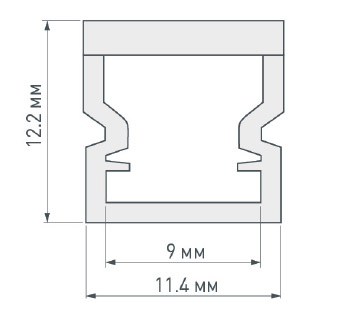 Пластиковый профиль для светодиодной ленты TR-023646 (WPH-FLEX-Н18-10m)